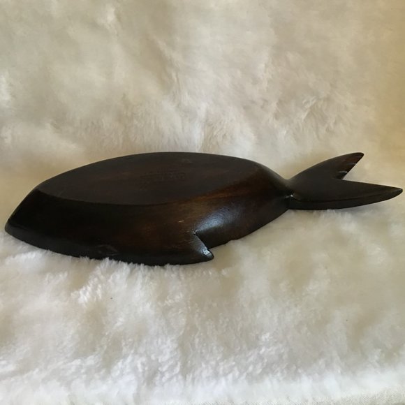 Rare Lester Clarke Fish Wood Bowl Vintage 60's - Picture 8 of 9